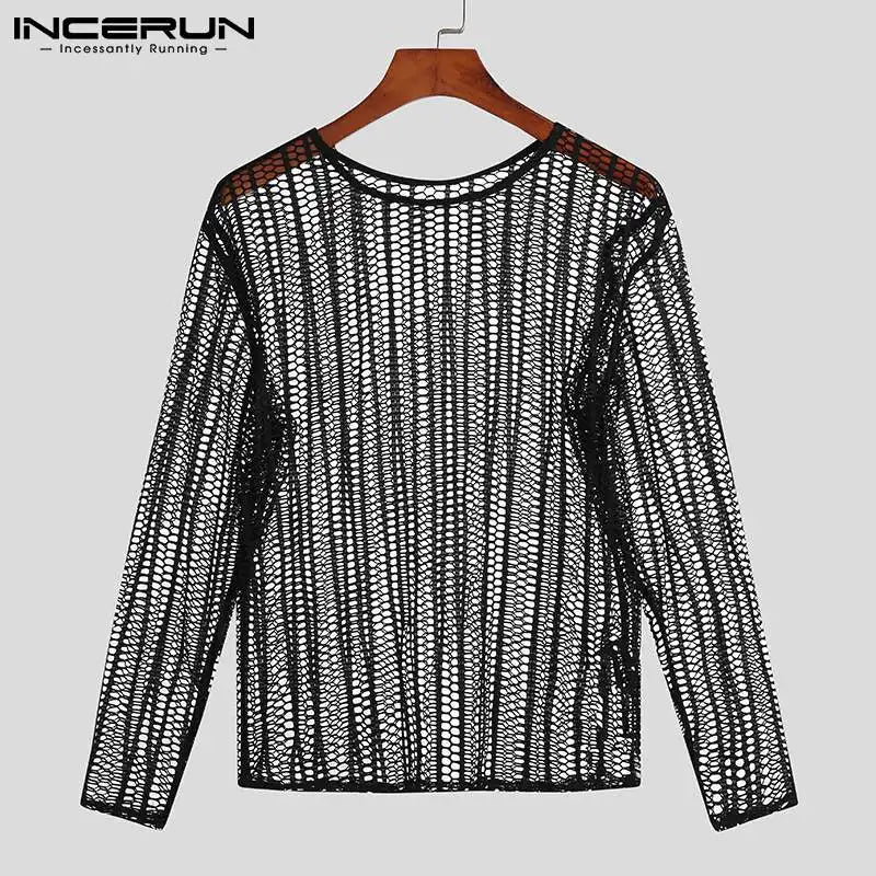 INCERUN Men Mesh T Shirt