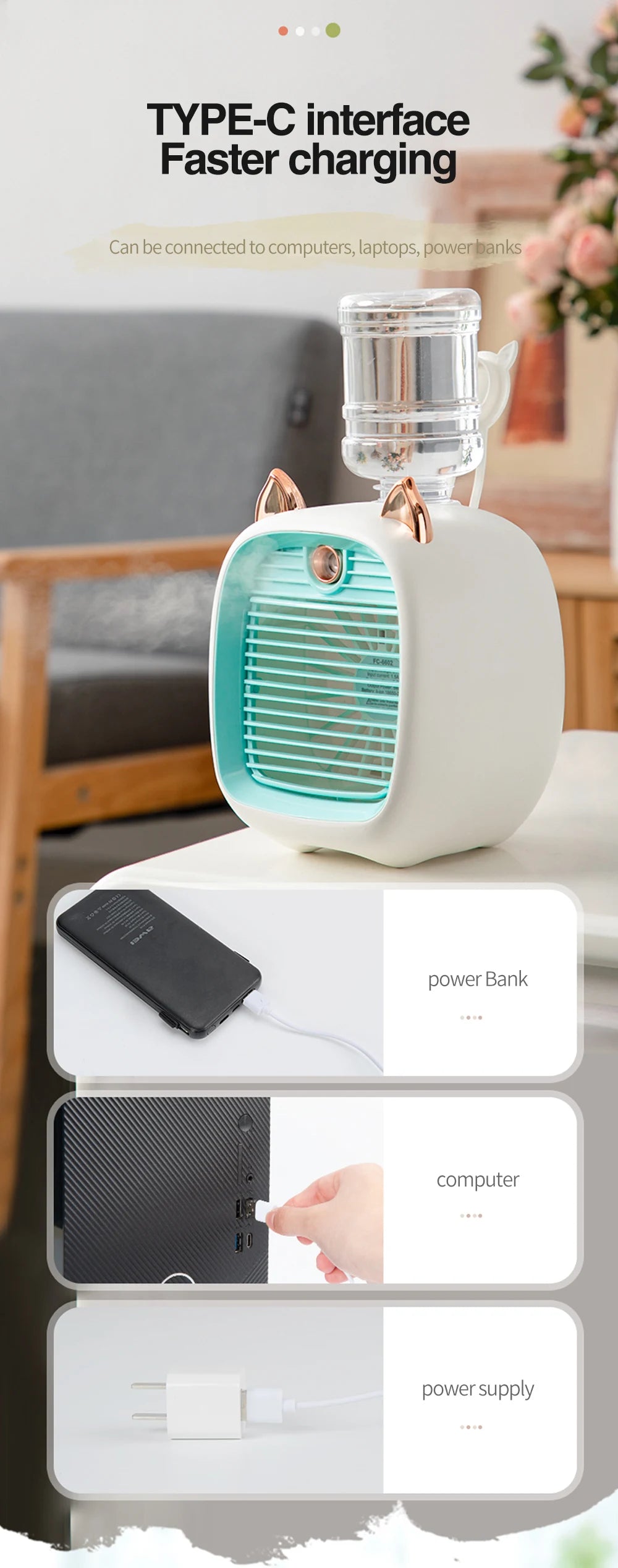 Portable Mini Air Conditioner Fan