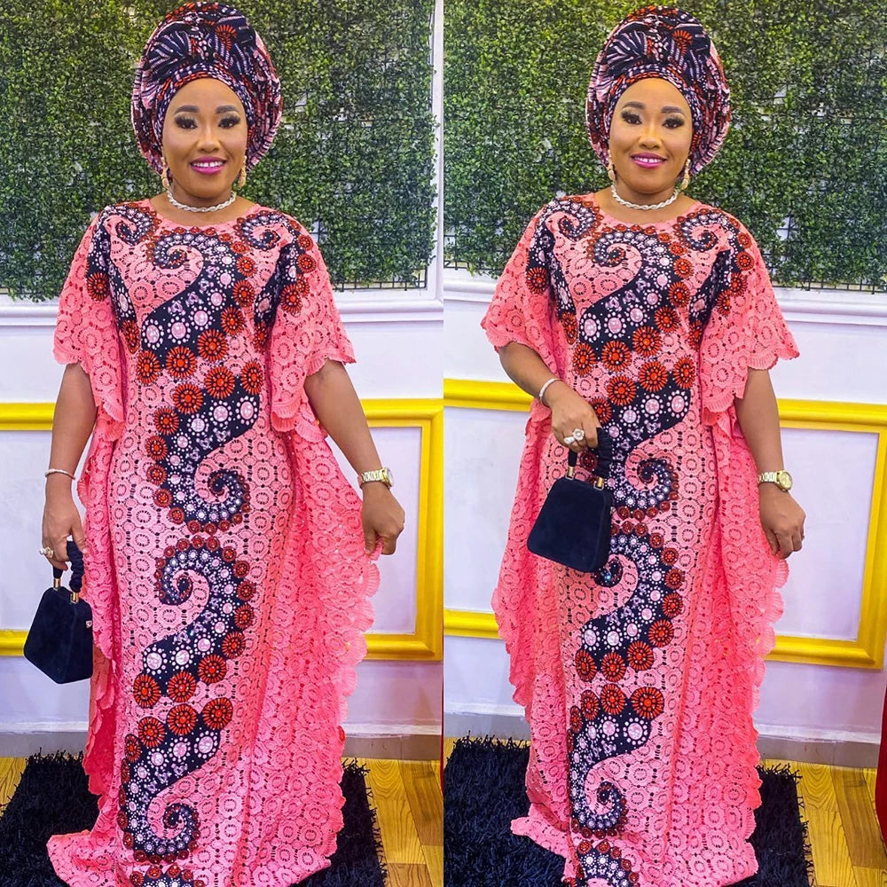 MD Plus Size African Lace Dresses