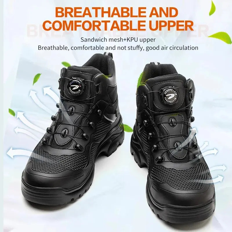 Rotating Button Safety Shoes