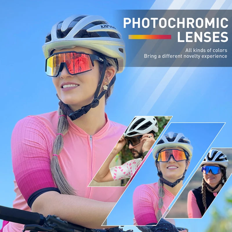 KAPVOE Red Photochromic Cycling Glasses