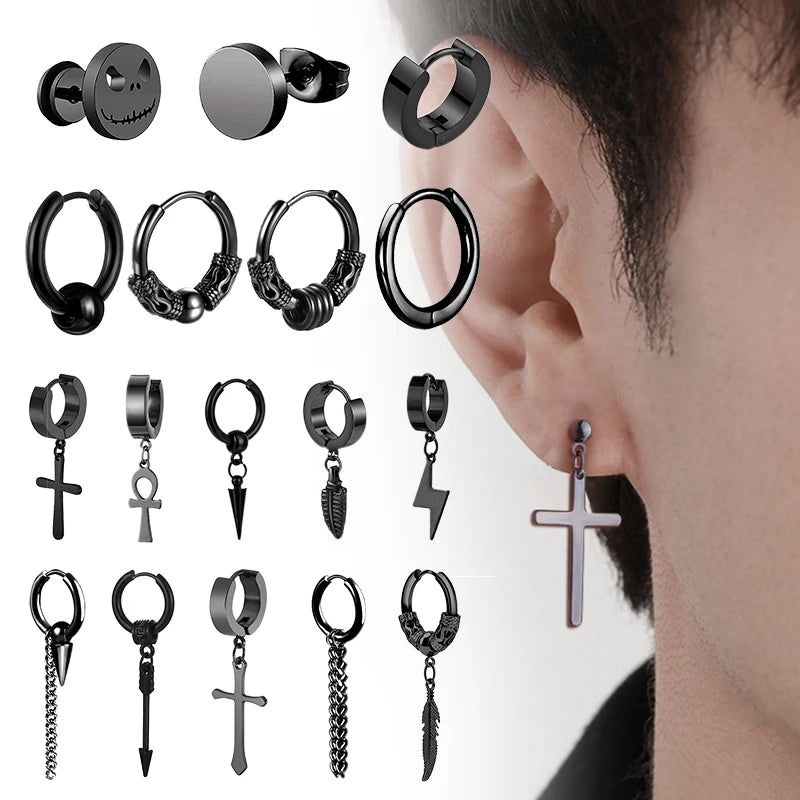 Stud Black Earrings